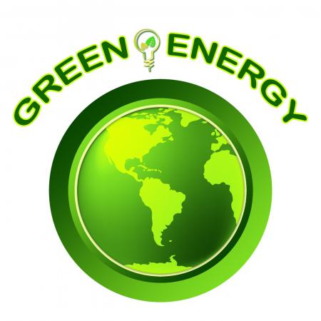 Green Energy Shows Solar Power And Eco