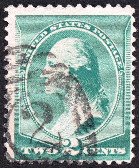 Green George Washington Stamp