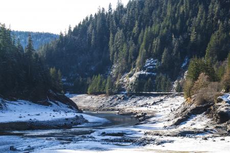 Green Peter Reservoir in the Winter, Oregon