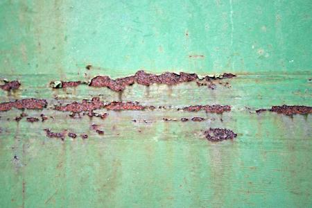 Green rusted metal