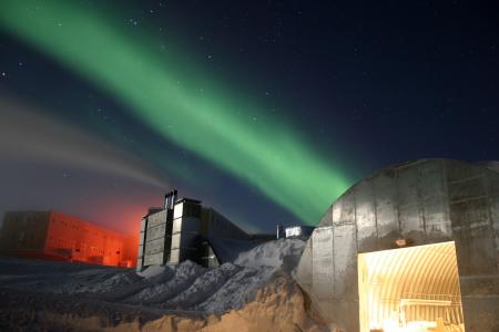 Green Skies during Night