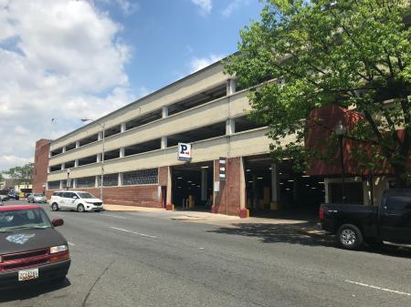 Greene Street entrance, Lexington Market Parking Garage, 520 W. Lexington Street, Baltimore, MD 21201