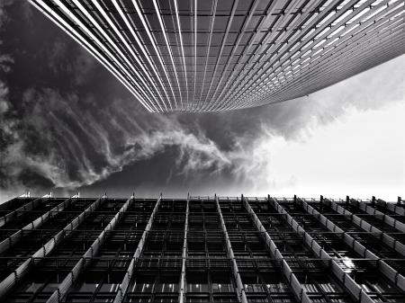 Grey Scale Photo of Buildings