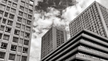 Greyscale Photography of High Rise Building