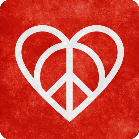 Grunge Sign - Love and Peace