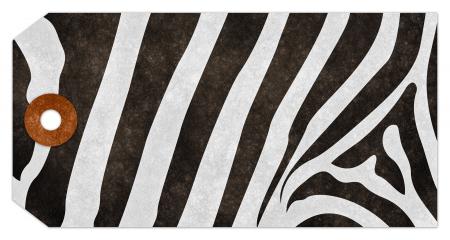 Grunge Tag - Zebra Stripes