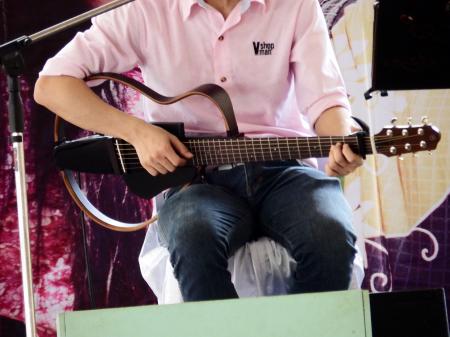 Guitarist playing guitar