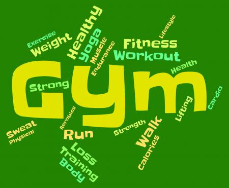 Gym Fitness Indicates Working Out And Athletic