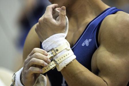 Gymnast Getting Ready