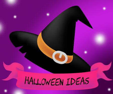 Halloween Ideas Means Trick Or Treat And Autumn