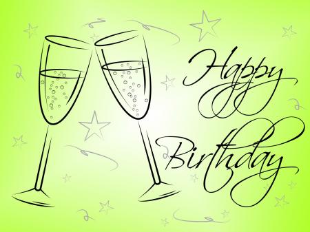 Happy Birthday Glasses Indicates Celebrating Celebration And Party