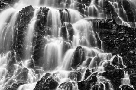 Hays Rugged Falls - Black & White