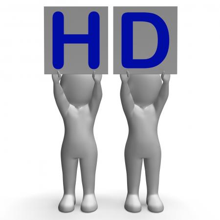 HD Banners Mean High Definition Television Or High Resolution