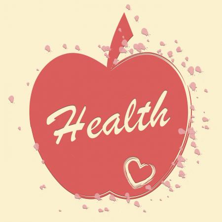 Health Apple Means Healthy Wellness And Care