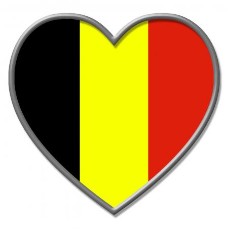 Heart Belgium Indicates Valentine Day And Belgian