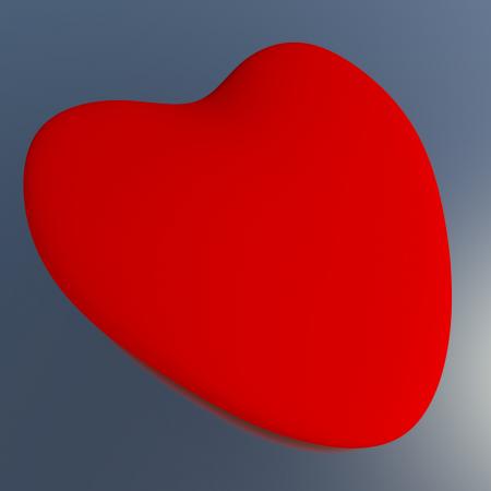 Heart On A Blue Background Showing Love Romance And Valentines