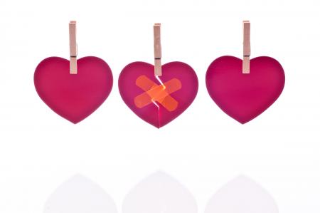 Heart with Band Aid and Reflection