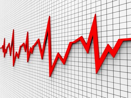 Heartbeat Chart Shows Flat Screen And Cardiograph