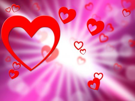 Hearts Background Indicates Valentines Day And Affection