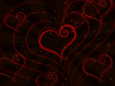 Hearts Background Shows Valentine Day And Affection