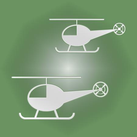 Helicopters Icon Shows Rotor Midair And Flight