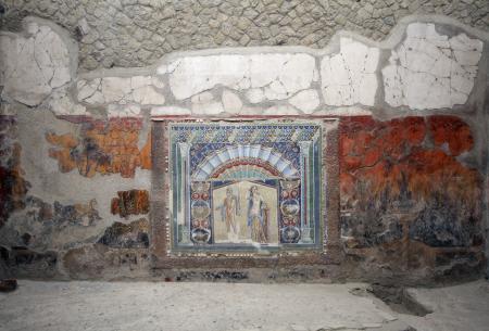 Herculaneum: Neptune and Salacia, wall mosaic in House Number 22