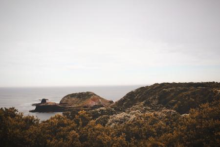 High-angle Photography of Island