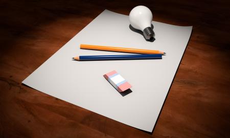 High Angle View of Pencils on Table