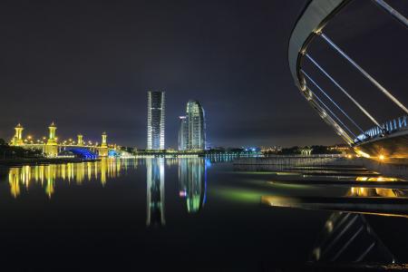 High Rise Building at Nighttime