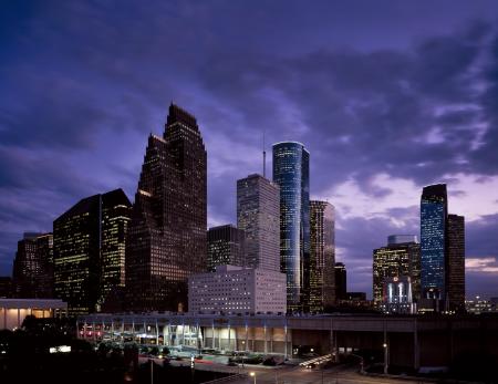 High Rise Building Turn on Lights at Nighttime