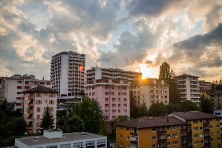 High Rise Buildings during Sunset