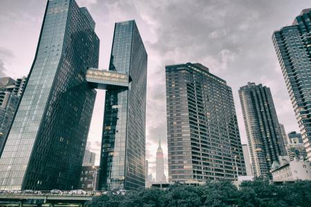 High Rise Buildings Under Cloudy Sky