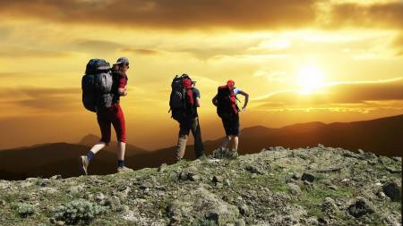 Hiking on the Mountain