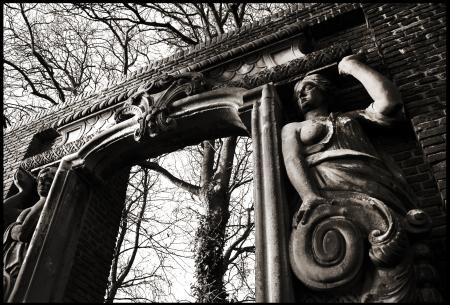 Historic arch and trees