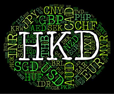 Hkd Currency Indicates Hong Kong Dollar And Coinage