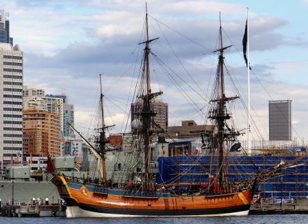 HM Bark Endeavour Replica. Sydney.