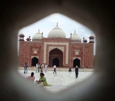Hole View of Taj Mahel Gate
