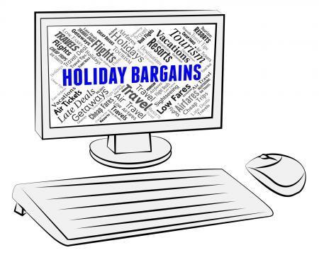 Holiday Bargains Indicates Discounts Break And Vacationing