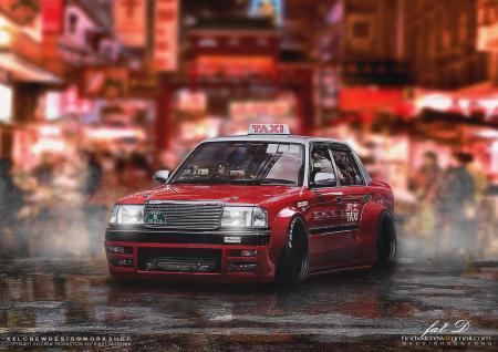 Hong Kong Taxi - Red