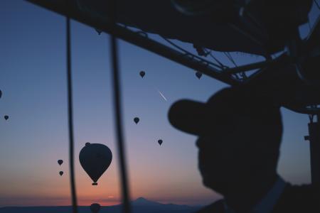 Hot Air Balloons from the Window