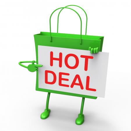 Hot Deal Bag Represents Bargains and Discounts