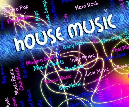 House Music Represents Sound Tracks And Acoustic