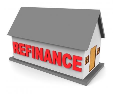 House Refinance Shows Equity Loan 3d Rendering