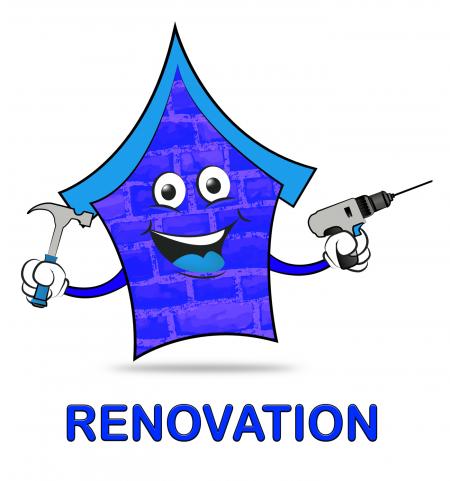 House Renovation Indicates Real Estate And Homes