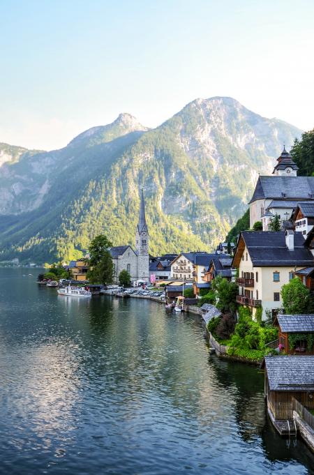 Houses Near the Bay and Mountain during Day