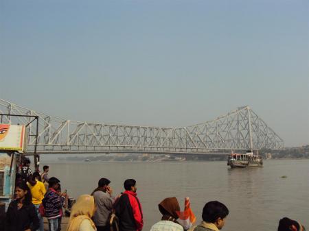 Howrah bridge from Ganga