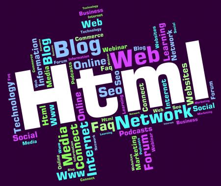 Html Word Indicates Hypertext Markup Language And Web