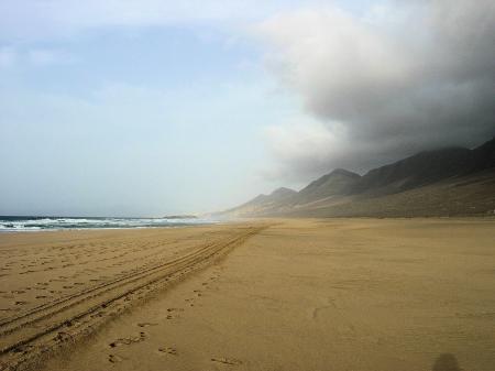 Huge Cofete Beach in Fuerteventura