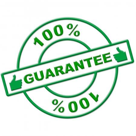 Hundred Percent Guarantee Represents Completely Promise And Ensure