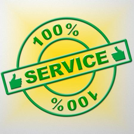 Hundred Percent Service Shows Help Desk And Advice